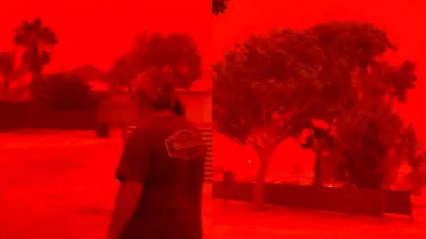 Imágenes y testimonios describieron paisajes donde el sol quedó oculto tras un manto de polvo, mientras la luz roja cubría esa región australiana 