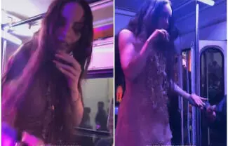 Belinda se viraliza tras simular un asalto en un camión como parte de una grabación; el video generó reacciones en redes sociales.