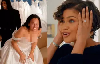 Zendaya sorprende al pagar el vestido de novia de una fan en Nueva York