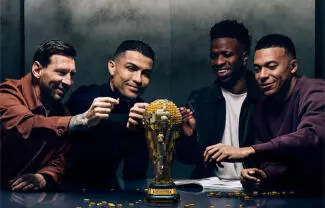 El video forma parte del anuncio de nueve sets con motivo del Mundial 2026, con los cuatro futbolistas como protagonistas.