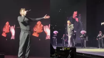 Pepe Aguilar asistió a un concierto de Peso Pluma en el Frost Bank Center de San Antonio, en Texas.