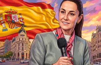 Claudia Sheinbaum inicia su gira por España para participar en la IV Cumbre en Defensa de la Democracia