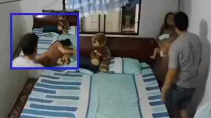 En el video se observa cómo la mujer anda buscando una carpeta que su pareja le habría escondido y le advierte que no desea vivir más con él