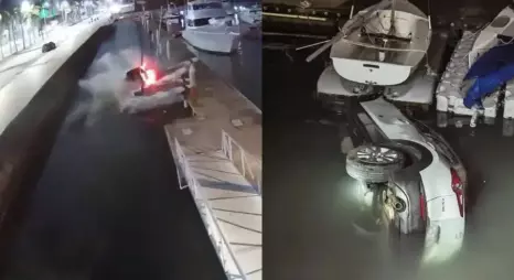 Las cámaras de la zona captaron el momento en el que la unidad salió volando.