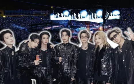 En redes sociales ya circulan algunas fotos del montaje del espectacular escenario 360 que BTS usará en sus conciertos en México. 