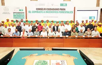 Preside Gobernador la sesión del Consejo Ciudadano para el Combate de Incendios Forestales
