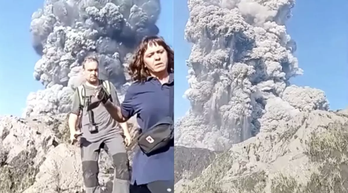 El volcán Monte Dukono, situado en la provincia de Maluku, Indonesia, entró en erupción; arrojó ceniza volcánica a una altura de hasta 10 kilóme