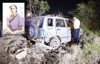 Pese a lo aparatoso del accidente, no requirió ser trasladada a un hospital