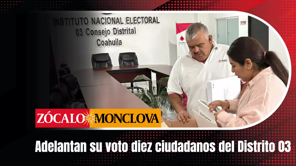 El Instituto Nacional Electoral inició el proceso de voto anticipado en Monclova con algunas personas con discapacidad, registradas en el padrón electoral del Distrito 03.