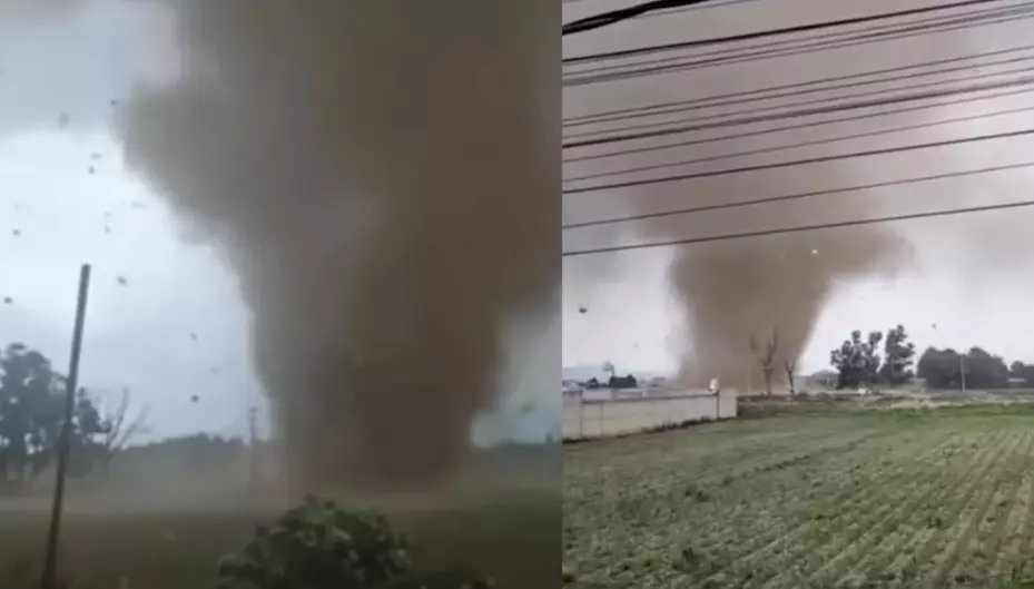 Los hechos quedaron grabados por los pobladores que atestiguaron el momento exacto en que comenzó a tomar mayor fuerza y avanzar. 