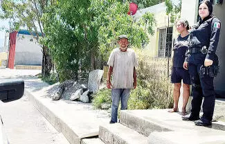 Policías de Frontera localizaron y reunieron con su familia a un hombre de la colonia Borja.
