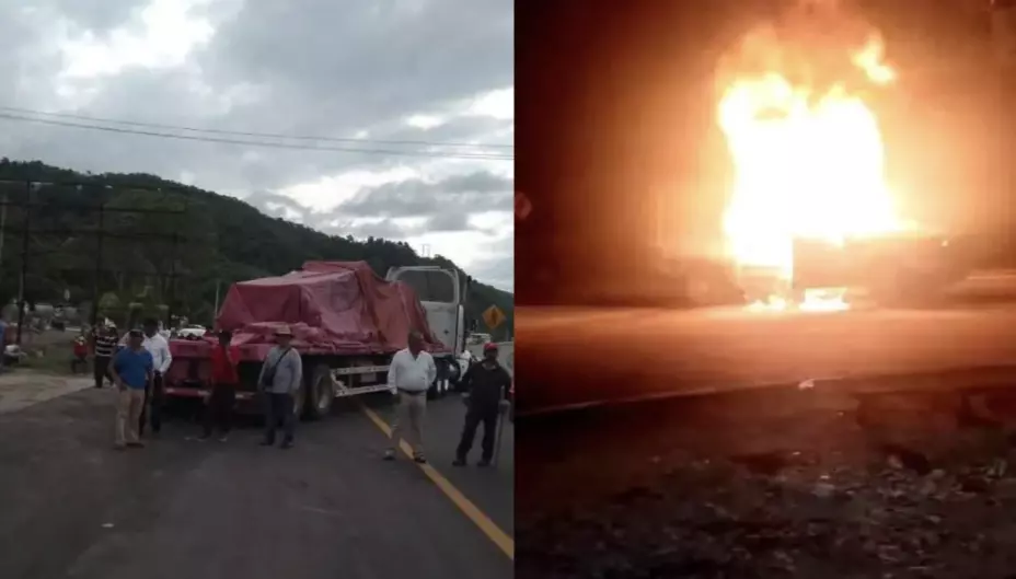 La circulación de la carretera federal 200 se vio afectada. 