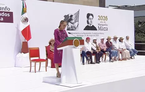 El mensaje de la Presidenta es transmitido en plazas públicas de las entidades del País, con excepción de Coahuila