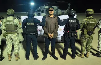 Gabriel Nicolás ‘N’ fue aprehendido por elementos de la Policía Estatal y luego fue trasladado a la Ciudad de México