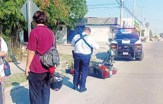 Un joven motociclista resultó lesionado la mañana del martes, tras verse involucrado en un accidente vial.
