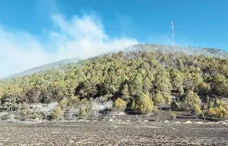 Revisan áreas afectadas a fin de confirmar que no haya brasas que puedan avivar el fuego