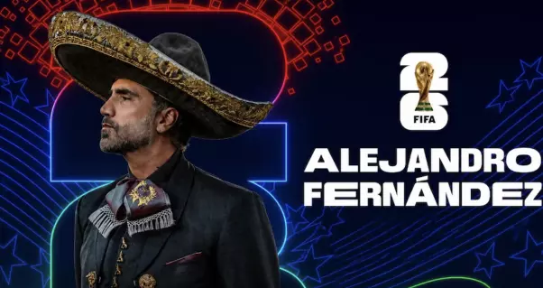 El Potrillo está listo para cantar durante la ceremonia en el Estadio Ciudad de México