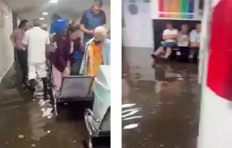 Aguas negras entraron a las áreas de espera del Hospital Regional de Psiquiatría 'Dr. Héctor Tovar Acosta'; el IMSS descartó lesionados