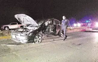 El responsable resultó ileso al fuerte impacto