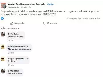 Los internautas recomendaron a quienes aún buscan adquirir entradas verificar su autenticidad y evitar realizar pagos a personas desconocidas para no ser víctimas de engaños.
