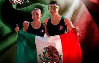 Con amplia superioridad en la pista, la pareja mexicana pactó la prueba con un tiempo de 6 minutos 54 segundos con 11 centésimas