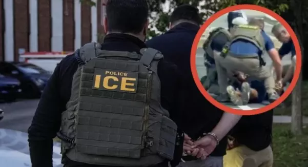 El hombre fue inmovilizado por los elementos de inmigración y sufrió un periodo epiléptico que duró varios minutos