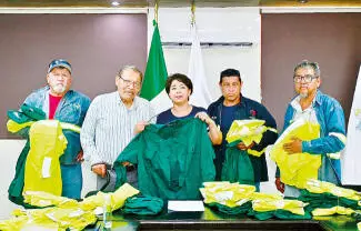 La alcaldesa Alejandra Huerta Alemán, agradeció el respaldo de la empresa Cintas de México