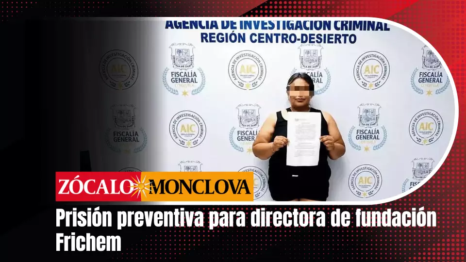 La directora de la fundación Frichem, identificada como Lizbeth N., permanecerá detenida, tras llevarse a cabo su audiencia inicial en el Centro de Justicia Penal de Frontera. 
