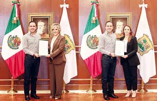 Entrega nombramientos a Iliana María Valdés Morales, como subsecretaria de Energía y a Leticia Aurora Rodarte Rangel, como secretaria de Cultura