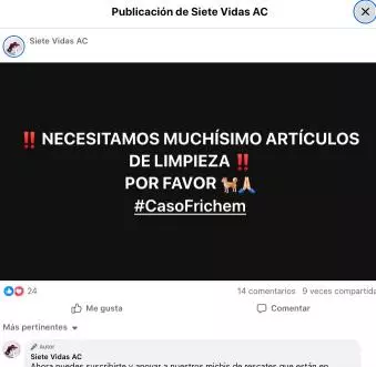 Actualmente, solicitan productos de limpieza, pues buscan mantener en buenas condiciones los espacios donde se encuentran los perros y garantizar su b