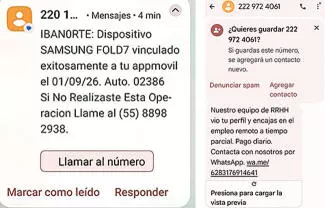 Autoridades recomiendan no contestar textos de personas o instancias desconocidas
