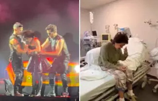 El incidente ocurrió en el World Trade Center de Boca del Río, cuando la cantante llevaba apenas unos minutos sobre el escenario