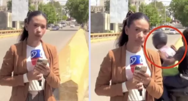El incidente sucedió en una transmisión de un noticieron de República Dominicana generando conmoción en redes sociales