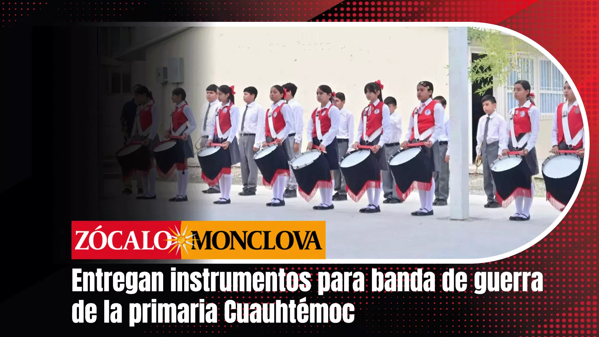 En el lunes cívico, el alcalde Carlos Villarreal y autoridades educativas destacaron el trabajo en equipo y la disciplina como parte de la formación