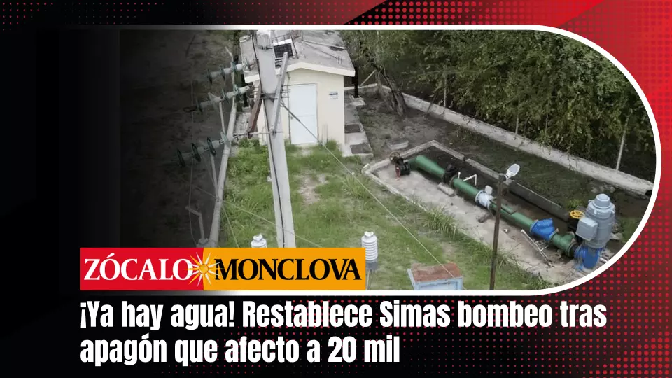 El agua llegará en un par de horas, primero con baja presión y luego con normalidad.