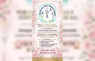 Con motivo del inicio de la campaña Octubre Rosa, la Asociación Por una Vida Digna Contra el Cáncer llevará a cabo una serie de actividades.
