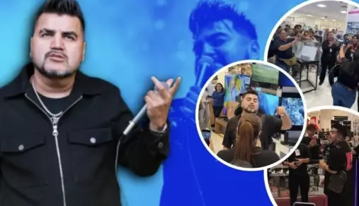 El intérprete de regional mexicano sorprendió a los empleados y a los visitantes del lugar; así fue el momento que ya es viral en redes sociales