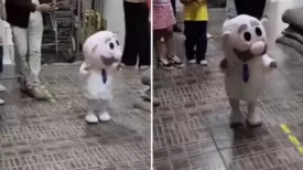 La fiesta familiar tuvo un invitado muy especial: el propio festejado convertido en una versión pequeña del personaje más conocido de Farmacias Sim